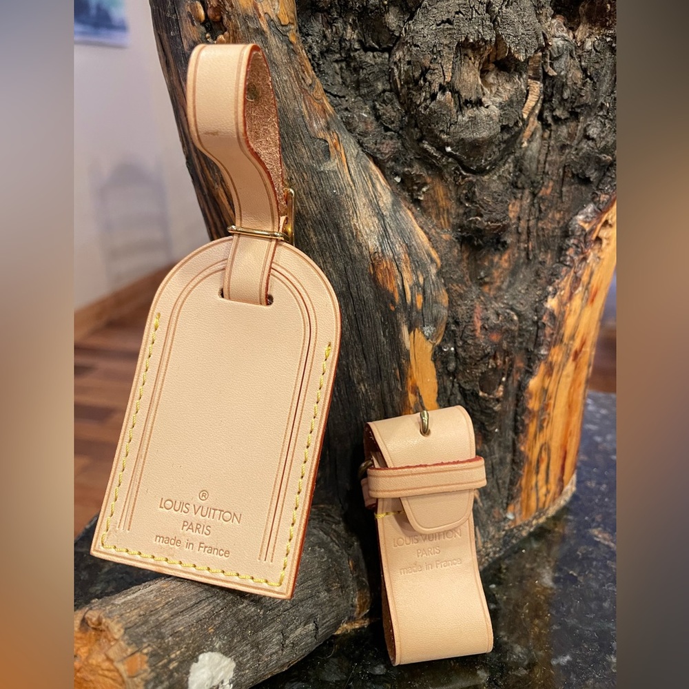 Louis Vuitton Vachetta Leather Luggage Tag (Light Patina)